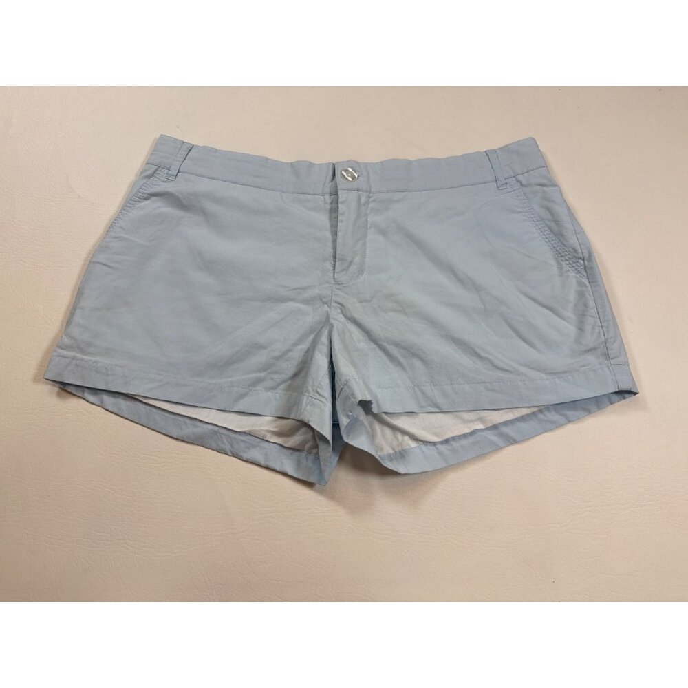 The Poplin Short By Lauren James Light Blue Seersucker Cotton Lined Large (Z341)